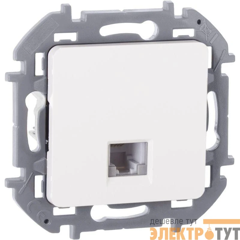 Розетка телефонная Inspiria RJ11 механизм бел. IEK 673820