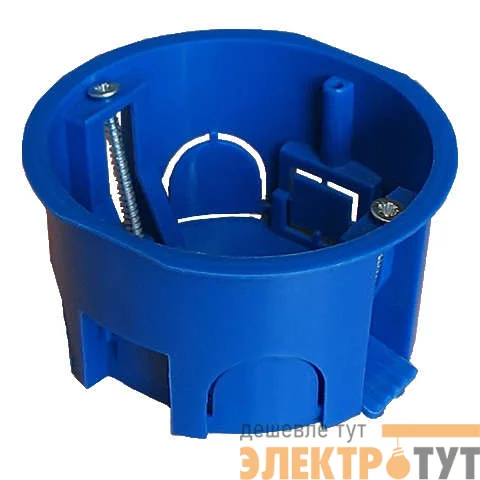 Коробка установочная СП d70х40 без винтов пластик. лапки для г/к Epplast 155174