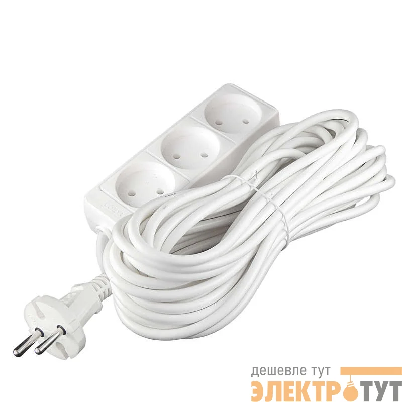 Удлинитель 3х10м без заземл. 10А IP20 2.2кВт ПВС Союз 481S-1310