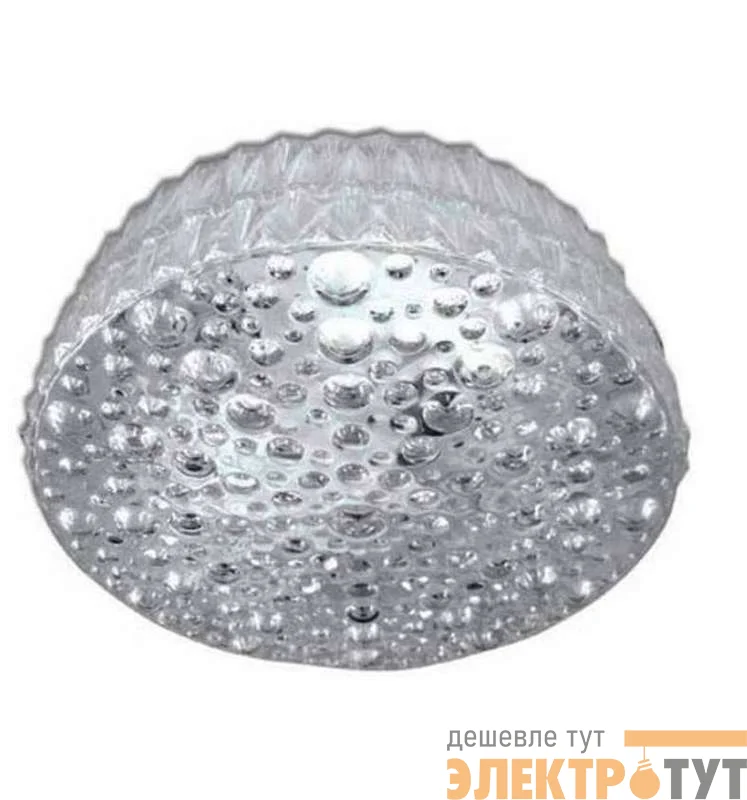 Светильник НПО 22-60-240 "Таблетка 3789" d200 1х60Вт E27 IP20 хрусталь Элетех 1005151162