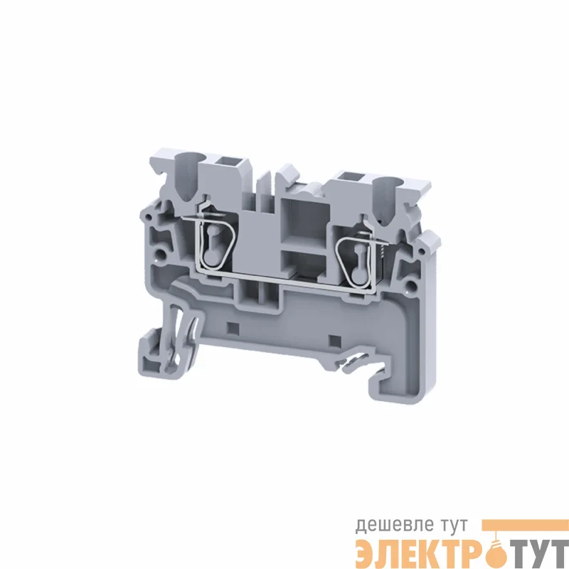Клемма проходная пружинная OptiClip CХ-2.5-I-24A-(0.2-2.5) сер. КЭАЗ 289711