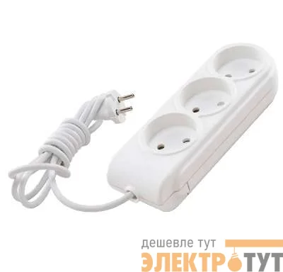 Удлинитель 3х7м без заземл. 10А защ. шторки Makel N3010071