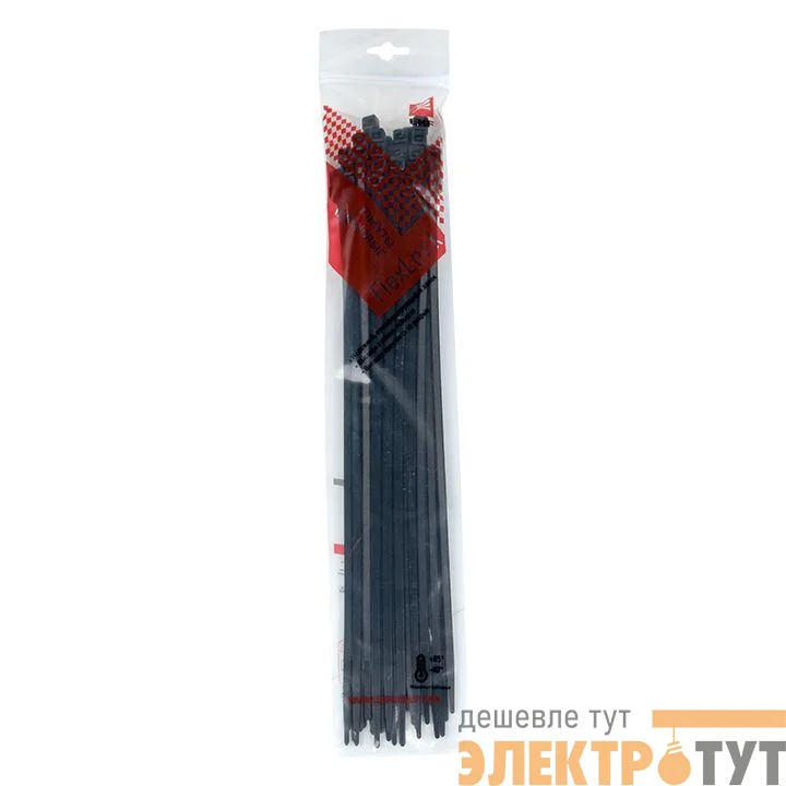 Хомут P6.6 4.8x300 FlexLock стандартный черн. (уп.50шт) PROxima EKF plc-fl-ctsb-4.8x300-r