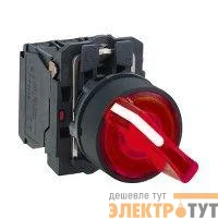 Переключатель 2-х поз. с фикс. 1НО+1Н3 с инд. кр. SchE XB5AK124B5