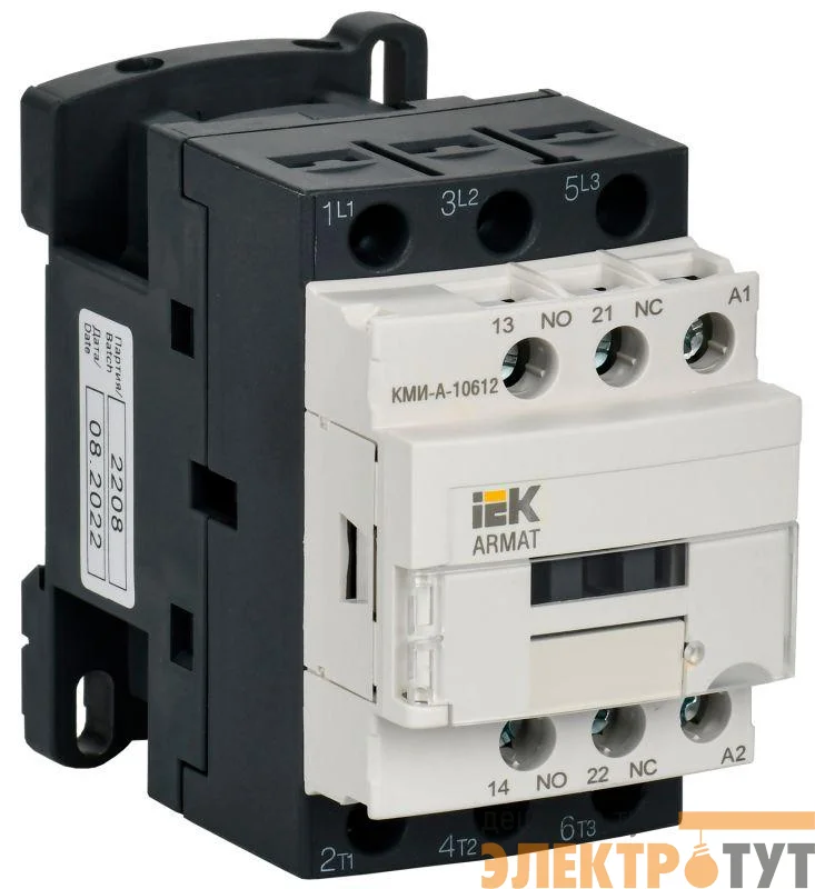 Контактор КМИ-А-10612 LC1D 6А кат. 230В AC 1НО+1НЗ AC-3 IEK AR-ACC-11-006-230-11