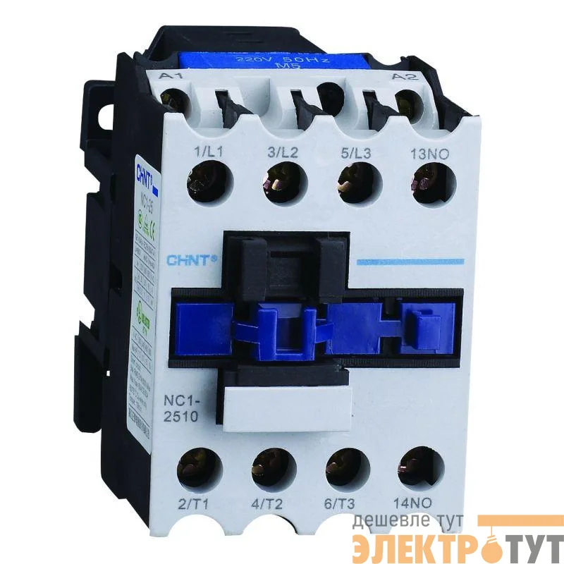Контактор NC1-2510 25А кат. 230В AC 1НО AC-3 (R) CHINT 221865