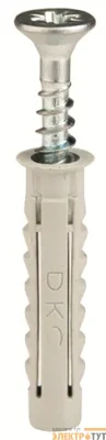 Комплект креп. V6 4.5х40 винт+дюбель (уп.100шт) DKC CM06522