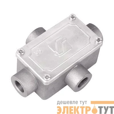 Коробка ответвительная 118х83х42мм 4 ввода М20х1.5 IP55 алюм. DKC 6430-20