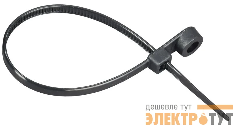 Хомут 3.6х150мм P6.6 с винтовым креплением черн. (уп.100шт) IEK UHH12-D036-150-100-K02