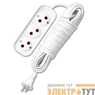 Удлинитель 3х10м без заземл. 6А IP20 У6-639 ШВВП 2х0.75 UNIVersal 9631936