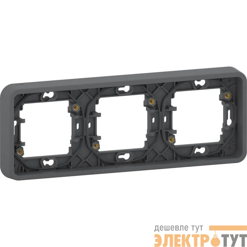 Рамка 3-м Mureva Styl IP55 горизонт. антрацит SchE MUR34109