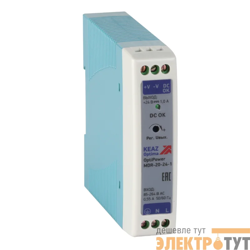 Блок питания OptiPower MDR-20-24-1 КЭАЗ 284539