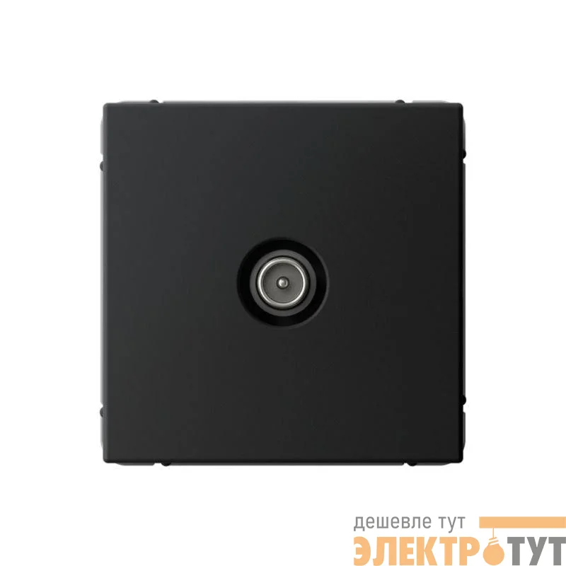 Розетка телевизионная оконечная TV ArtGallery 1дБ механизм карбон SE GAL001091