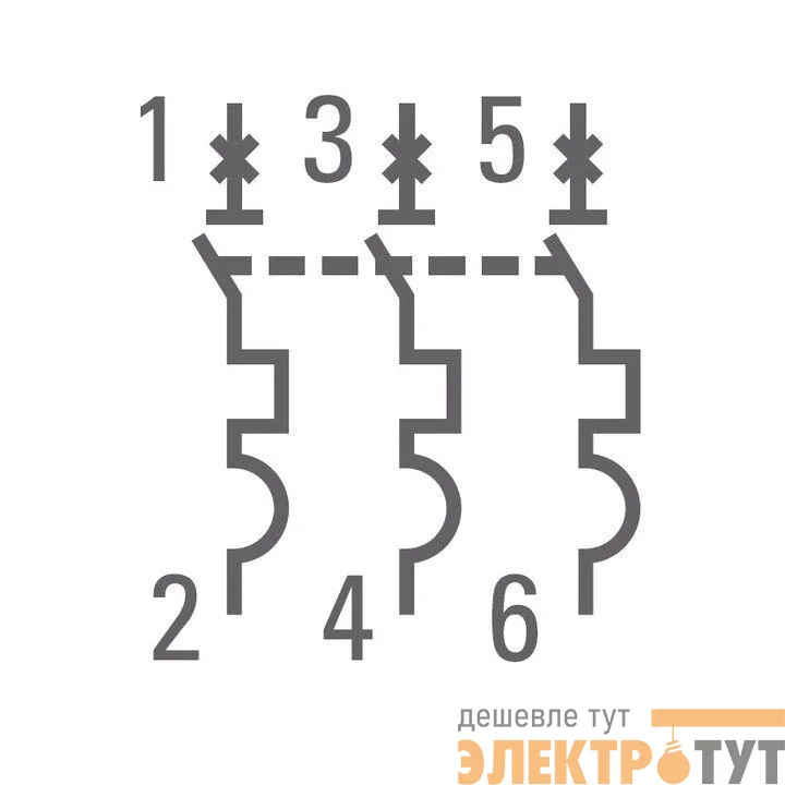 Выключатель автоматический модульный 3п B 50А 4.5кА ВА 47-63 PROxima EKF mcb4763-3-50B-pro