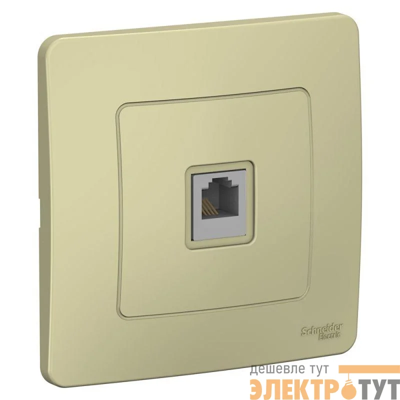 Розетка телефонная 1-м СП BLANCA RJ11 беж. SchE BLNIS011007
