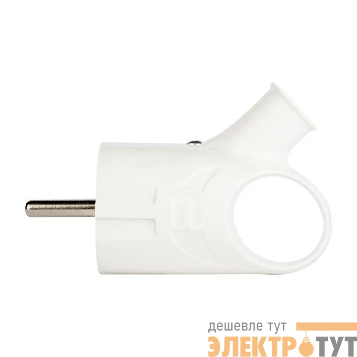 Вилка с кольцом 16А 250В с заземл. бел. EKF AVK16-10