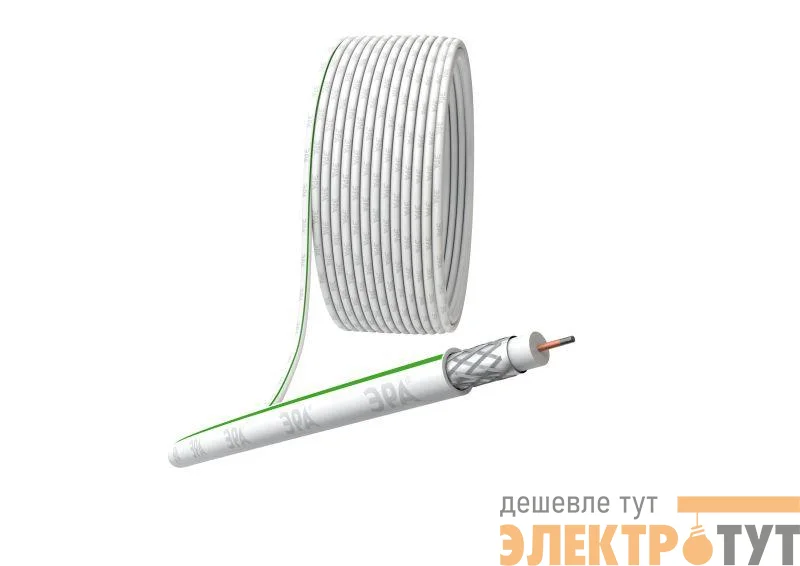 Кабель коаксиальный SAT 703 B.CCS/оплетка Al 75проц. PVC Simple 75Ом бел. (м) Эра Б0044608