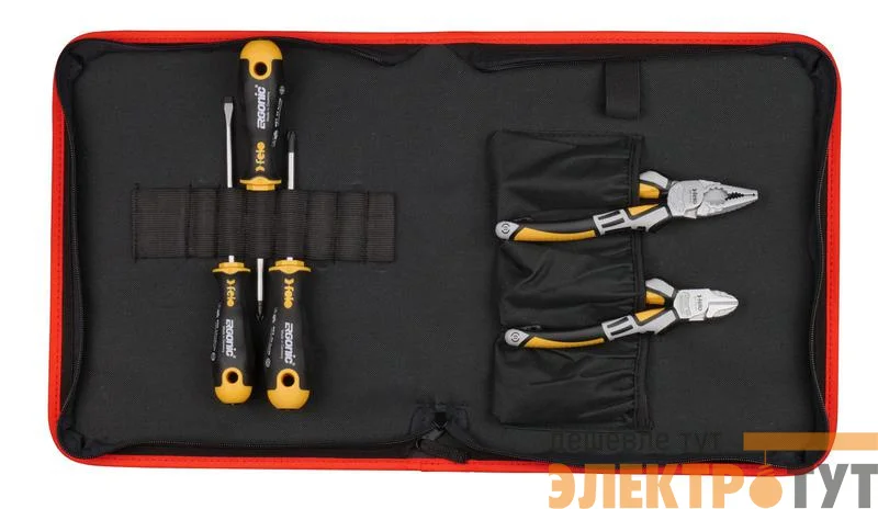 Набор отверток Ergonic SL PH PZ с бокорезами и пассатижами в сумке Felo 40090504