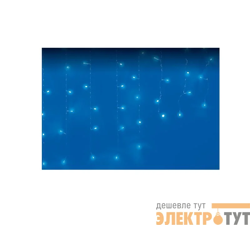 Бахрома LED ULD-B1805-048/DTA BLUE IP20 1.8м 48 диодов синий свет провод прозр. Uniel UL-00007206