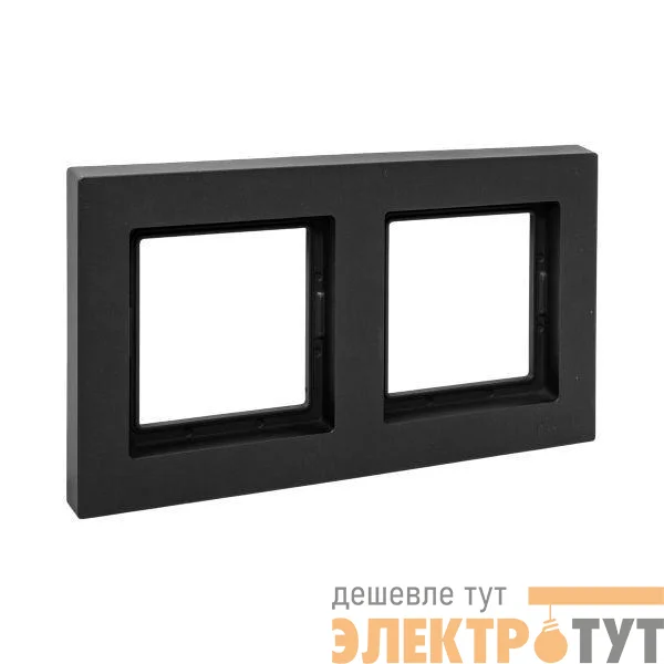 Рамка 2-м Эпика IP44 пластик черн. EKF UP1-FPB-02-44