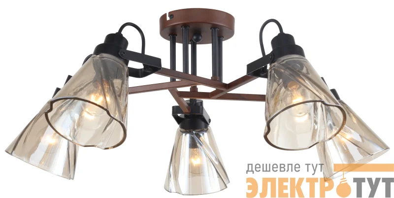 Люстра Clarissa 5098-305 5хE14 40Вт лофт-кантри Rivoli Б0055506