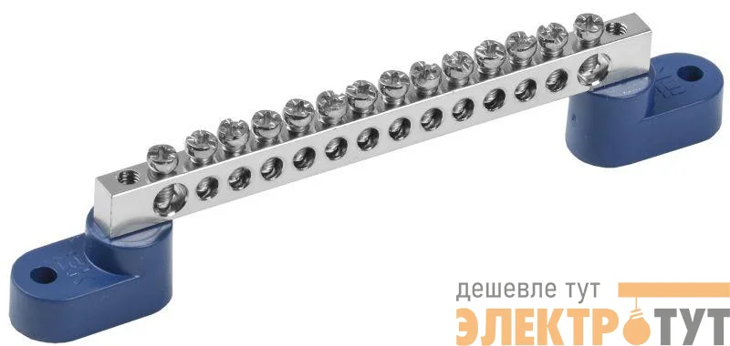 Шина нулевая Ni ШНИ-6х9-14-У2-С на двух угловых изоляторах IEK YNN10-14-C2-K07-N