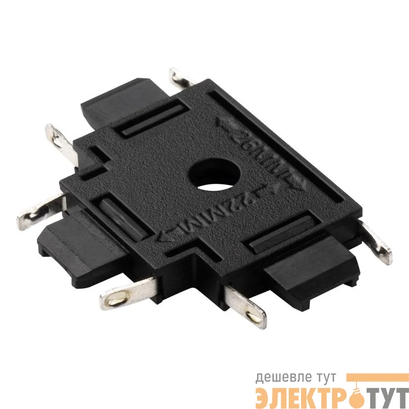 Коннектор MTR16 CT-BL T-обр. накладной шинопровод низковольтный Pro черн. JazzWay 5057333