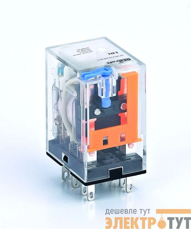 Реле промежуточное ПР-102 5А 127В DC 2 конт. с LED-индикацией и TEST фукц. DEKraft 23847DEK