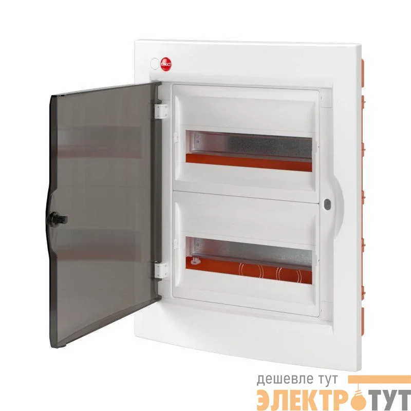 Бокс СП IP41 24м бел/дым. двер. DKC 81524