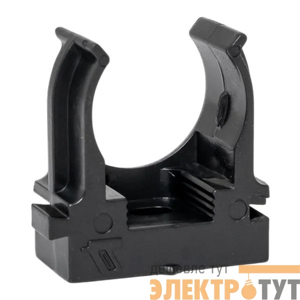 Держатель для труб (клипса) d20мм для монтажн. пистолета черн. (уп.100шт) Plast EKF derjp-z-20-black
