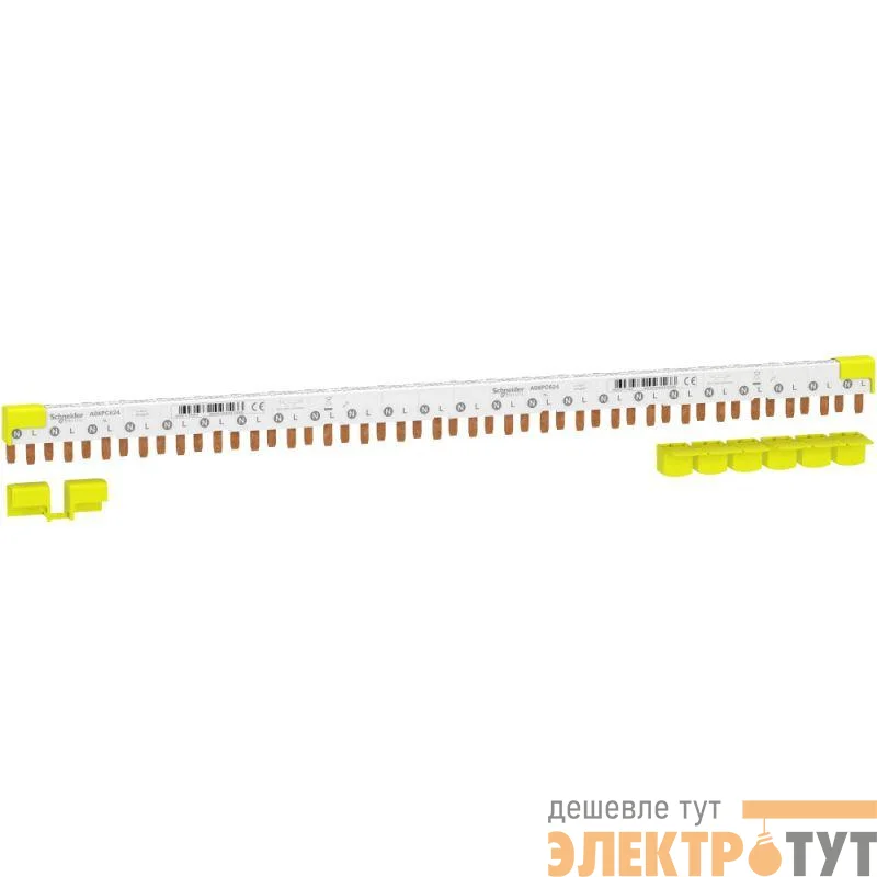 Шинка гребенчатая Acti9 1P+N (NL1…(шаг 9мм)) для iDPN iCV40 iDIFK 80А 24мод. SchE A9XPC624