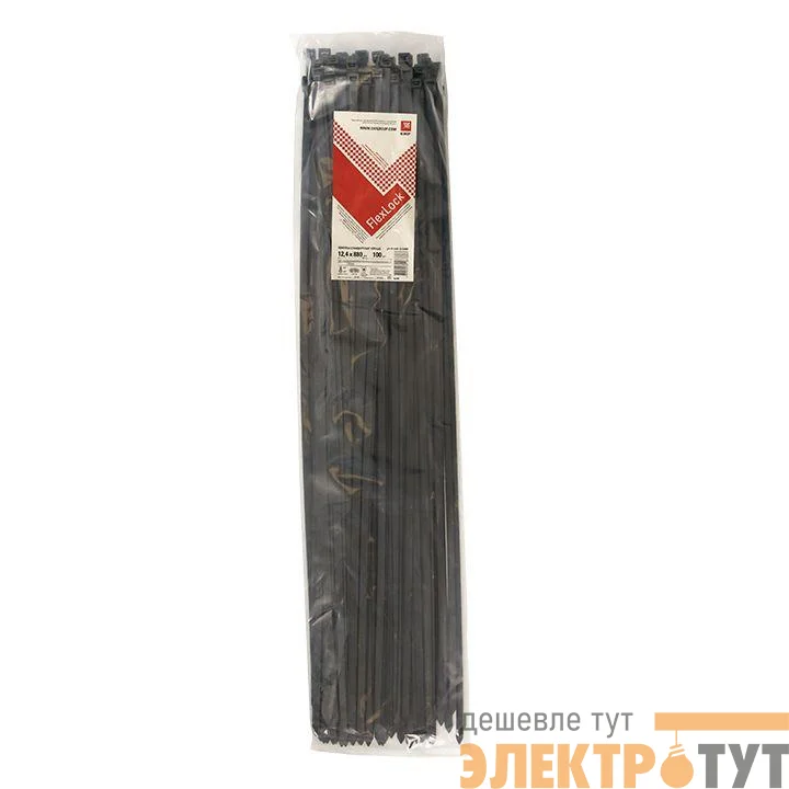 Хомут P6.6 12.4х880 FlexLock стандартный черн. (уп.100шт) PROxima EKF plc-fl-ctsb-12.4x880