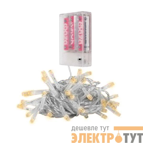 Гирлянда DC-G01-80Y 80LED 7.8м 8реж. 3xAA (не в компл.) желт. ФАZА 5047730
