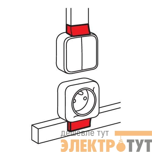 Адаптер QUTEO для кабель-канала 24х14мм METRA Leg 638127