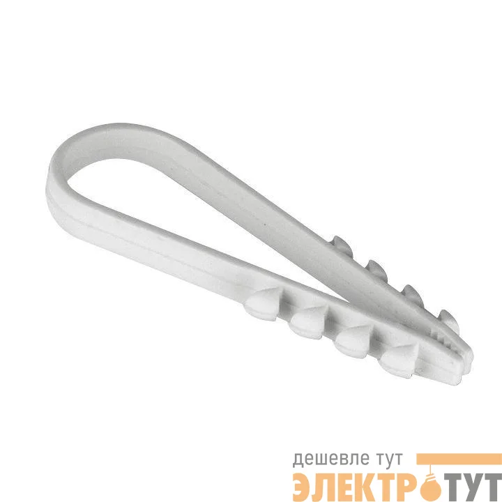 Дюбель-хомут d19-25мм для круглого кабеля бел. (уп.100шт) PROxima EKF plc-ncc-19x25w