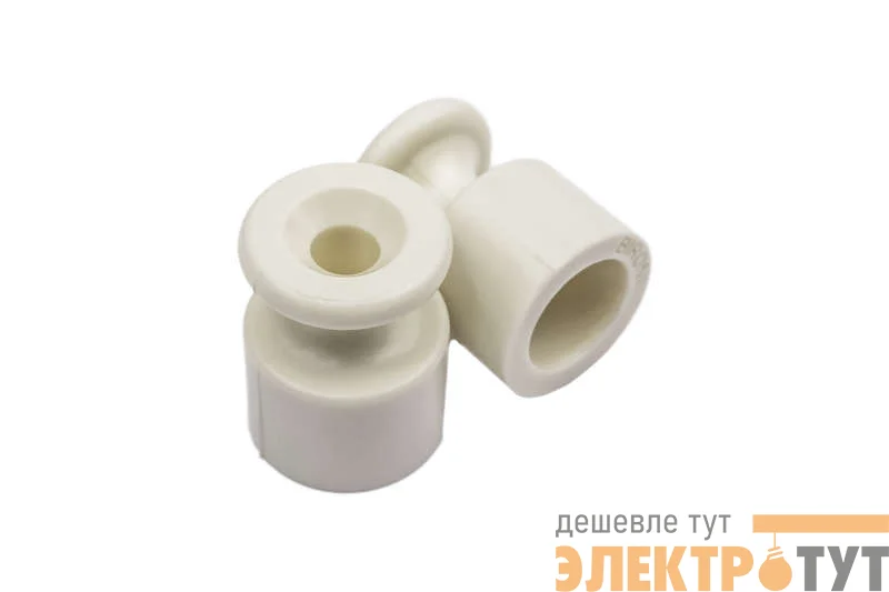 Изолятор для наружного монтажа пластик сл. кость (уп.100шт) Bironi B1-551-211