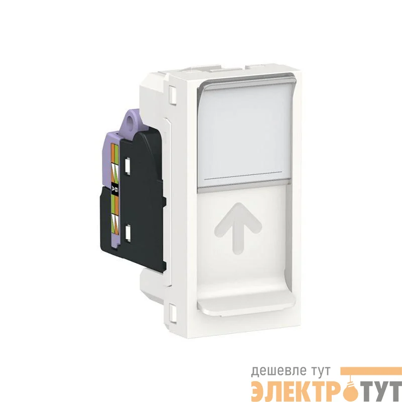 Розетка 1-мод. UNICA MODULAR одиночная + комп. RJ45 кат.6 UTP бел. SchE NU341418