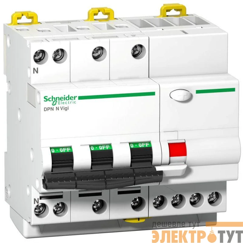 Выключатель авт. диф. тока 4п C 16А 30мА Asi 6кА DPN N Vigi Acti9 SchE A9D33716