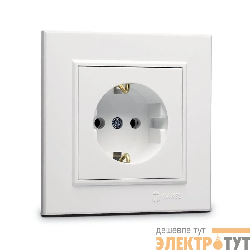 Розетка с/з СП Karea 16А IP20 бел. Makel 56001028