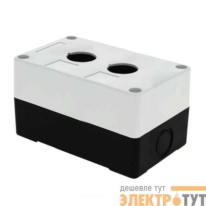 Корпус КП 102 2 кнопки белый EKF cpb-102-w
