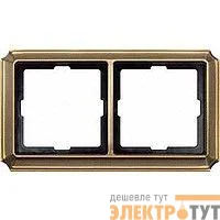 Рамка 2-м Merten античная латунь SchE MTN483243