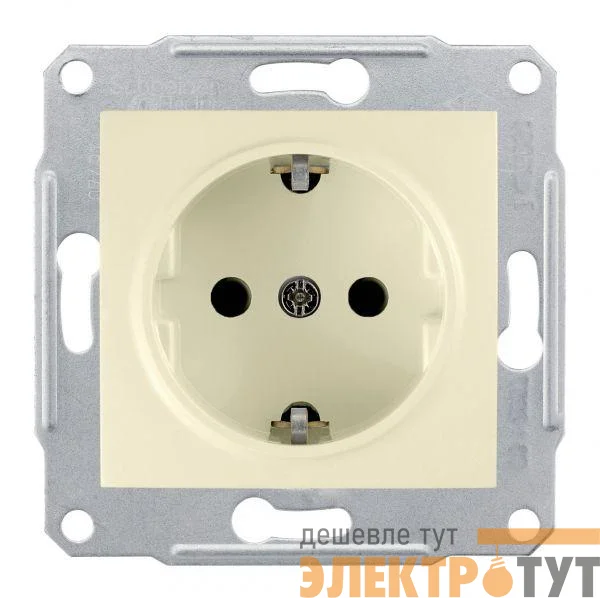 Механизм розетки 1-м СП Sedna без защ. шторок с заземл. беж. SchE SDN3000547