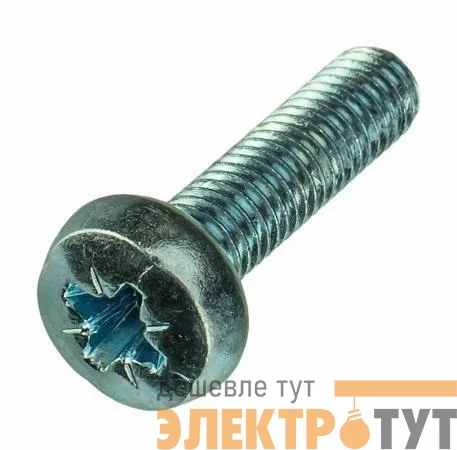 Винт с полусферической головкой и крестообраз. шлицем 6х12 DIN 7985 EKF wp6x12