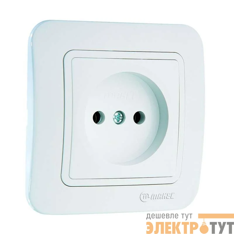 Розетка 1-м СП Lillium 16А IP20 без заземл. бел./бел. Makel 70022