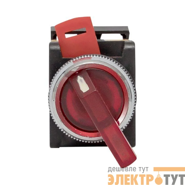 Переключатель ANLC-22 2P красн. с подсветкой 220В NO+NC EKF psw-anlc-2p-r-220