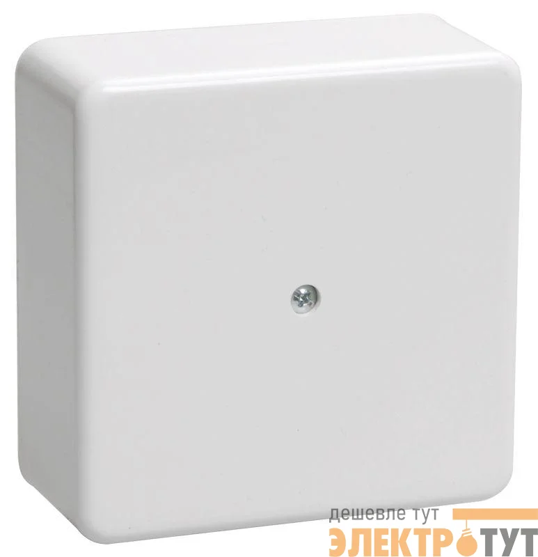 Коробка распаячная ОП КМ 75х75х28 бел. IEK UKO10-075-075-028-K01-E