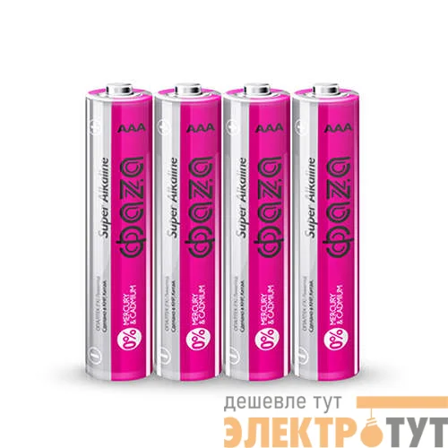 Элемент питания алкалиновый LR03 Super Alkaline S-4 (уп.4шт) ФАZА 4895205000438