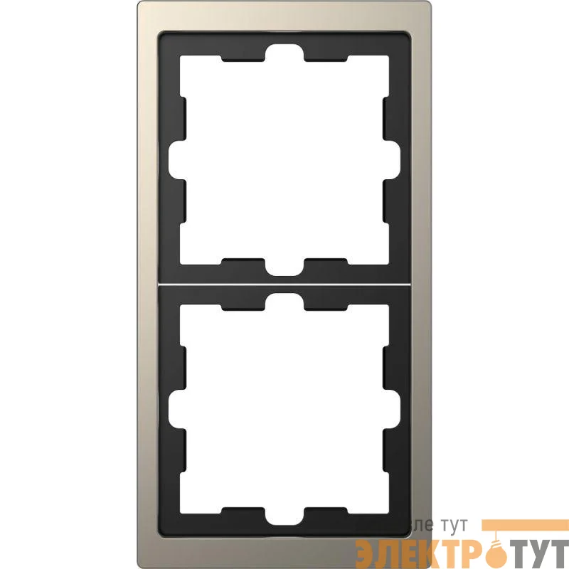 Рамка 2-м Merten D-Life SD никель SchE MTN4020-6550