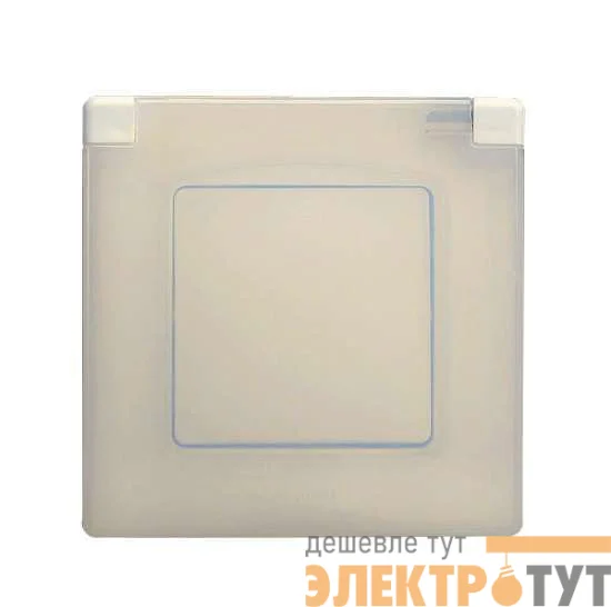 Рамка 1-м Etika IP44 с защ. крышкой сл. кость Leg 672560