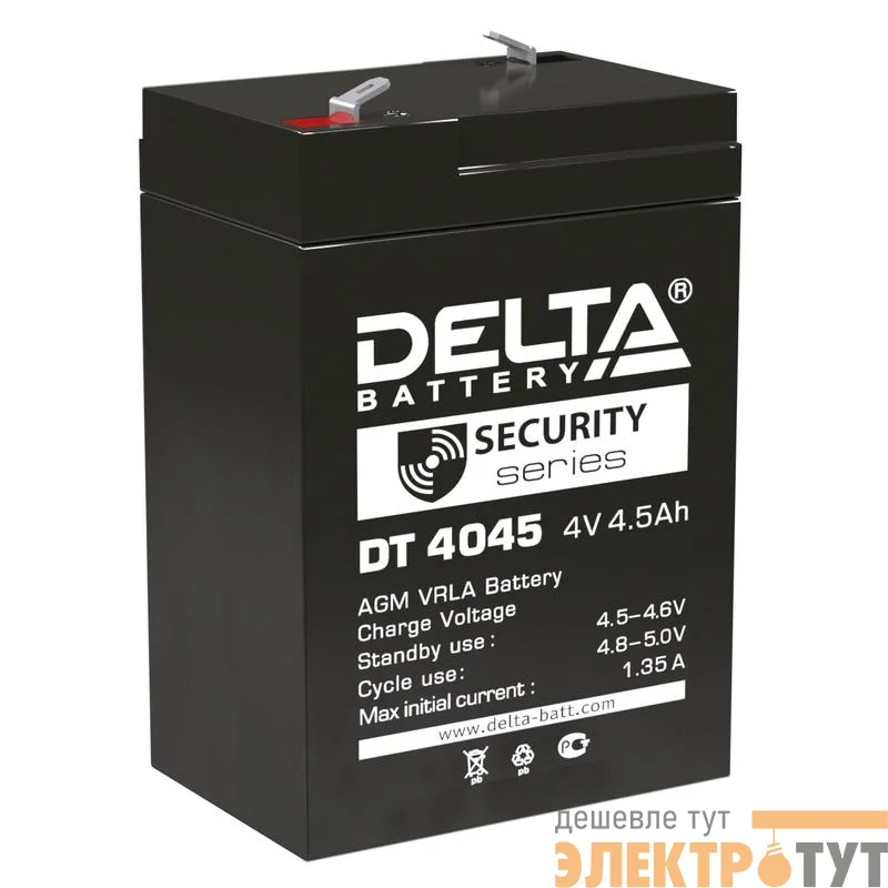 Аккумулятор ОПС 4В 4.5А.ч для прожекторов DT 4045 Delta 4614010040021